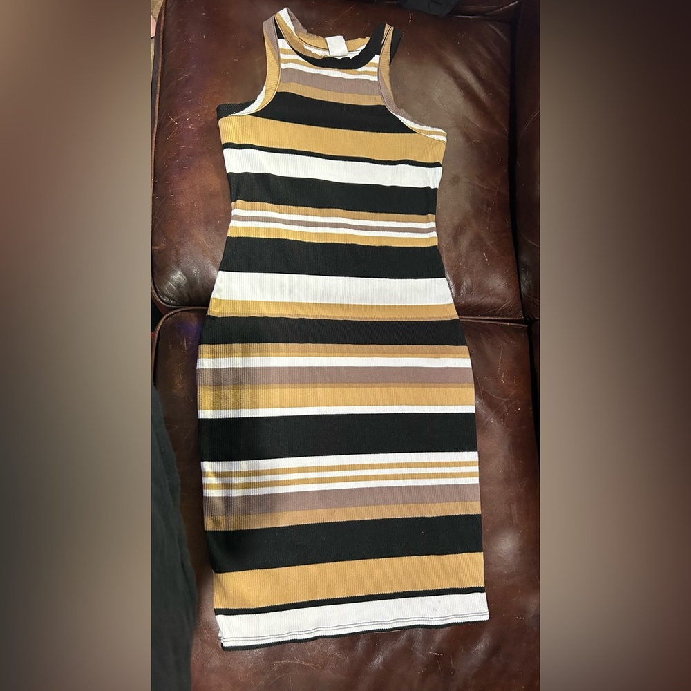 Striped Black and Gold Dress